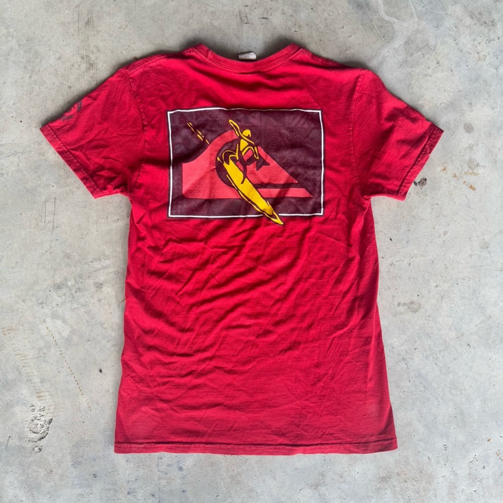 y2k red quiksilver shirt